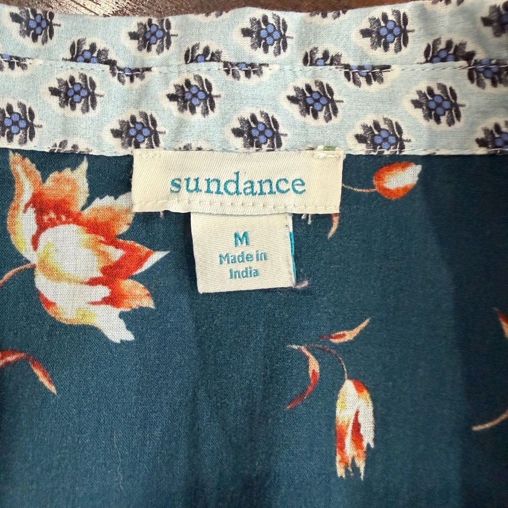 Sundance Patchwork Style Button Down Long Sleeve … - image 3